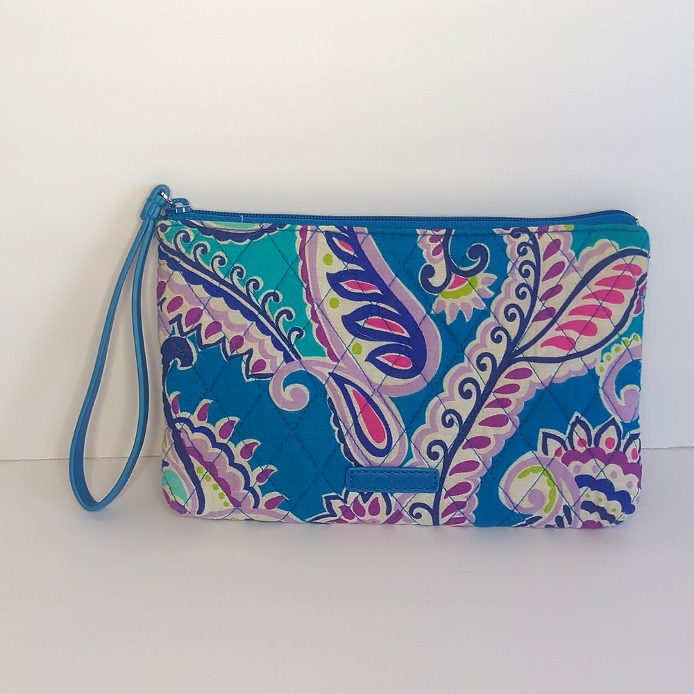 Vera Bradley blue and purple wristlet